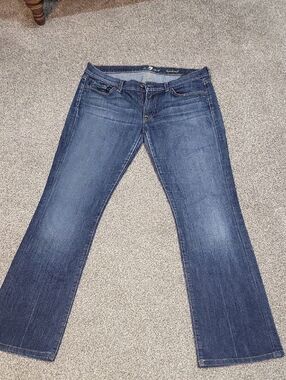 7 For All Mankind Dark Blue Flare Jeans